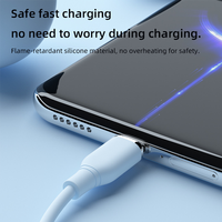 Cable de Carga Rápida Tipo-C a Tipo-C de Silicona Líquida de 66 W y 1 m, Compatible con IOS, Sensación Sedosa, Funcionamiento Seguro, Sincronización de Datos