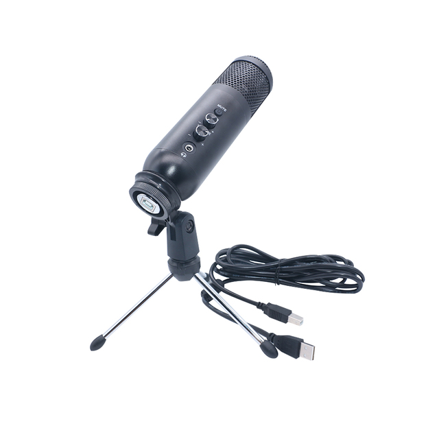 Accuracy Pro Audio EM-200N Hot Sale New Design Podcast Mic Studio USB Condenser Microphone Stand Set for Recording