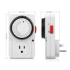 3-Prong Accurate Heavy Duty Indoor 24-Hour Mechanical Outlet Timer