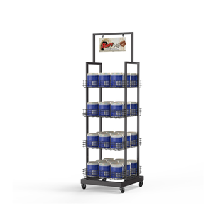 Logo personalizzato negozio di metallo mobili <span class=keywords><strong>snack</strong></span> espositore per bevande supermercato espositore semi - Product Image 2