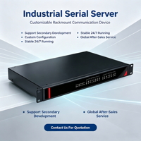 Server Perangkat Serial 8-Port Rakmount 1U, RS232/485 ke Ethernet, Isolasi 2KV, Virtual COM & TCP/UDP, 12-48V, untuk IIoT
