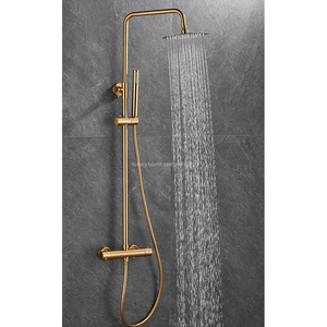 Sistema <span class=keywords><strong>doccia</strong></span> moderno <span class=keywords><strong>con</strong></span> termostato a barra tonda in plastica, miscelatore a termostato <span class=keywords><strong>e</strong></span> <span class=keywords><strong>soffione</strong></span> a soffitto. - Product Image 4