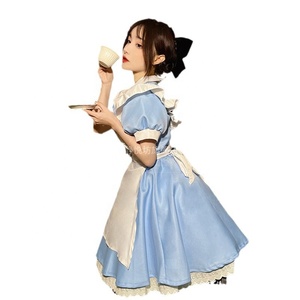 Abito blu <span class=keywords><strong>principessa</strong></span> di Alice <span class=keywords><strong>da</strong></span> <span class=keywords><strong>donna</strong></span> francese Lolita <span class=keywords><strong>da</strong></span> cameriera abito <span class=keywords><strong>da</strong></span> festa Vintage di Halloween - Product Image 5