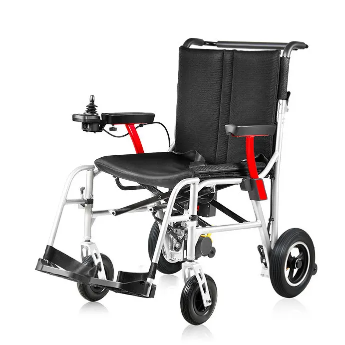 Fauteuil roulant électrique à batterie au lithium plier et aller fauteuil roulant de voyage