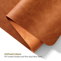 Tapis de bureau en cuir de luxe, bord cousu de qualité supérieure, imperméable, antidérapant, grand tapis de souris, taille personnalisée, cadeau pour le bureau, la maison, en stock