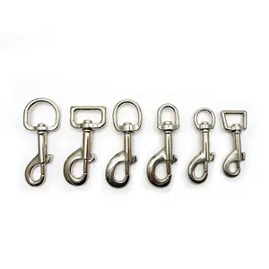 25mm Metal yüksek kaliteli Metal göz Hooks toka Pet köpek tasması 1 ''köpekler için döner yaylı kanca dokuma karabina kordon kanca