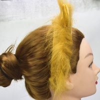 Serre-tête en peluche lion mignon de dessin animé avec crinière, oreilles et queue pour accessoire de fête costumée, ensemble animalier avec queue animale filaire