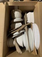 Vente Directe Usine par Carton en Gros, Prix Bas, Vaisselle de Table en Céramique Blanche en Stock : Assiettes, Plats et Bols en Porcelaine