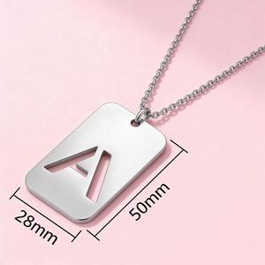 Collier <span class=keywords><strong>en</strong></span> gros tendance, pendentif personnalisé avec <span class=keywords><strong>nom</strong></span>, étiquettes <span class=keywords><strong>pour</strong></span> <span class=keywords><strong>chien</strong></span>, acier inoxydable, découpe A-Z, collier avec initiale <span class=keywords><strong>en</strong></span> lettre - Product Image 1