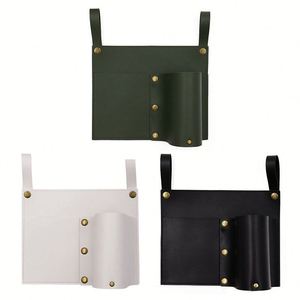 Porte-gobelet extérieur en cuir PU gaufré pour chaise de camping, pour bouteille d'eau et rangement de téléphone, fixation facile - Product Image 5
