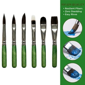 Bview Art - Juego de 6 Pinceles de Acuarela y Gouache de Mango Corto, Compactos y Prácticos <span class=keywords><strong>para</strong></span> Viajes, <span class=keywords><strong>para</strong></span> Delinear Detalles y <span class=keywords><strong>Colorear</strong></span> - Product Image 5