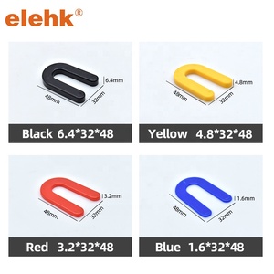 ELEHK - Placa de Plástico para Ajuste de Ventanas, Empaquetador de Plástico, Cuñas en Forma de <span class=keywords><strong>Herradura</strong></span>, Empaquetador para Acristalamiento, Cuñas Tipo U para Construcción, 75 mm, 100 mm - Product Image 3