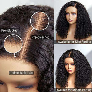 Pelucas frontales rizadas y afro al por mayor, cabello brasileño virgen, pelucas frontales de encaje sin pegamento, cabello humano natural para mujeres negras - Product Image 3