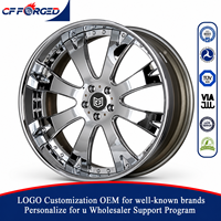 Vente Flash Jantes forgées 2 pièces chromées 22x9.5 24x10.0 26x10.0 6x139.7 à déport profond pour Chevrolet Suburban