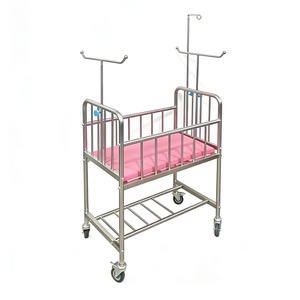 Cuna de Acero Inoxidable Jinbokang con Capacidad de Carga de 100 Jin y Ruedas para Uso Hospitalario de Recién Nacidos - Product Image 5