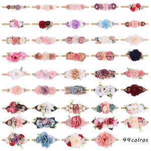 Bandeau élastique en nylon pour bébés filles, bandeau à fleurs doux pour tout-petits, nourrissons et nouveau-nés - Product Image 6