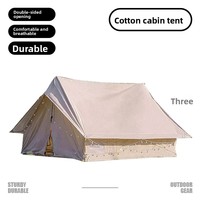 Tente de toit de luxe d'extérieur, style nordique vintage, imperméable, durable, quatre saisons, en toile de coton, modèle White Bear Small House, pour deux personnes