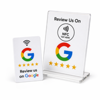 Carte NFC intelligente de 8 cm avec design étanche pour hôtels et autocollants de réseaux sociaux - Prête pour les paiements sans contact