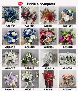 SMOOTH Vente en gros <span class=keywords><strong>de</strong></span> bouquets <span class=keywords><strong>de</strong></span> <span class=keywords><strong>mariée</strong></span> artificiels faits à la main, personnalisés, <span class=keywords><strong>de</strong></span> haute qualité, naturels, roses, blancs, bleus, pour la <span class=keywords><strong>mariée</strong></span> - Product Image 6