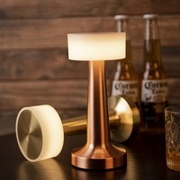Lampe de table rétro 3 couleurs, lampe de bureau tactile décorative, veilleuse rechargeable à capteur pour chambre à coucher
