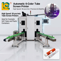 Máquina de Serigrafía de Fácil Operación, 6 Colores, Automática para Tubos Blandos con Sistema Servo de Cambio Rápido, Secado UV LED