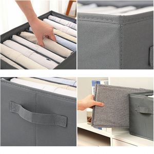 Foldable Compartment Jeans <b>Storage</b> Box Closet <b>Wardrobe</b> Clothes 7 Grids Divider Drawer Underwear Organizer - Product Image 3