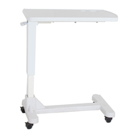 Table de lit pour patient hospitalisé Table à manger Table de lit mobile réglable avec roues
