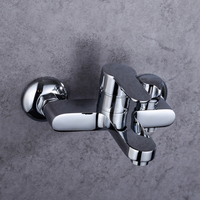 Ensemble de robinetterie de douche murale le plus populaire, en laiton noir durable, avec jet de pluie, monocommande et fonction de mesure