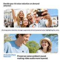 Microphone cravate sans fil intelligent à réduction de bruit omnidirectionnelle, magnétique, compact et portable, 20Hz-20KHz, pour diffusion en direct