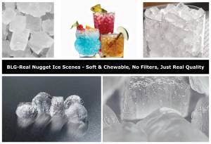 Máy làm đá viên nhai BLGC bán buôn 100kg-500kg với thùng đá tự làm sạch và dụng cụ xúc đá dành cho quán bar, cửa hàng trà - Product Image 5