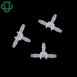 Conectores de manguera de plástico PP JUJUMEDTEC, tipo T transparente para tubos flexibles de goma de 3.2-6.4 mm - Product Image 3