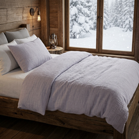 Parure de lit haut de gamme en mousseline de coton biologique, housse de couette pour chambre à coucher