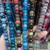 Agate lâche 10x14mm perles de boulier à facettes pour la fabrication de bijoux DIY