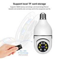 Caméra sans fil à suivi automatique 1080P Caméra PTZ Wifi Sécurité Rotation à 360° Vision nocturne Caméra ampoule Interface E27
