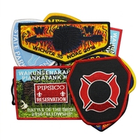 Écussons 3D brodés personnalisés en sergé tissé pour uniformes de scouts garçons et filles, avec logo en chenille thermocollant