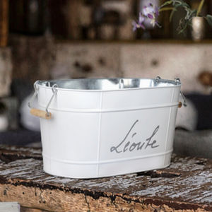 ถังน้ำแข็งเหล็กเคลือบสังกะสีพร้อมหูหิ้ว ดีไซน์สี่เหลี่ยมขนาดใหญ่ สำหรับใส่เหล้าวิสกี้ เบียร์ ไวน์ และใช้ในงานปาร์ตี้ ทนทานต่ออุณหภูมิ - Product Image 3