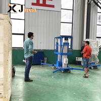 Plateforme élévatrice mobile verticale hydraulique à hauteur réglable en aluminium, certifiée CE, à mât simple/double, électrique