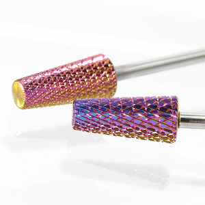 Đầu mài móng tay chất lượng cao bán buôn màu tím, thép vonfram, đầu mài móng tay tùy chỉnh logo, đầu mài móng tay cắt chéo, đầu mài móng tay dạng xoáy lửa cacbua - Product Image 3