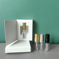 Caja de Perfume Moderna, Ecológica, Reciclable e Impermeable, Mini Caja de Papel Cuadrada Blanca y Negra para Viajes, Embalaje de Regalo para Aceites de Fragancia