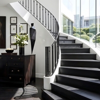 Rampe d'escalier moderne en fer forgé, balustrade intérieure haute sécurité