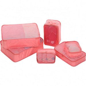 Cubes de compression pour valises BSCI Factory Clear, lot de 6 organisateurs de voyage, ensemble de 6 cubes de rangement pour voyage, national Long - Product Image 5