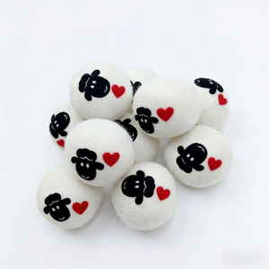 Boules de séchage en laine 100% biologique, faites à la main, réutilisables, écologiques, boule de lavage - Product Image 1