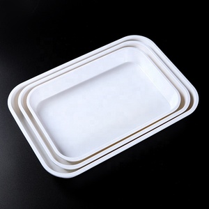 Bán buôn tùy chỉnh lớn màu trắng gốm melamine phục vụ khay tùy chỉnh in ngăn nhựa khay cho khách sạn và bên sử dụng - Product Image 4