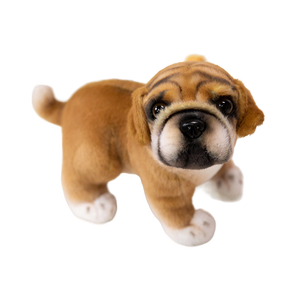 Vente en gros d'usine de fabrication d'étiquettes personnalisées, animaux en peluche prêts à être expédiés, bouledogues français et pugs en peluche, animaux en peluche doux, poupées en peluche de myna à crête - Product Image 1