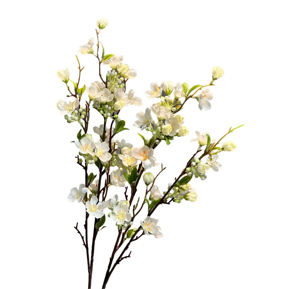 สินค้าขายดีดอกไม้ปลอมสีขาวผ้าไหมก้านเดียว artificia ดอกแอปเปิ้ลใช้สําหรับงานแต่งงานตกแต่งบ้าน