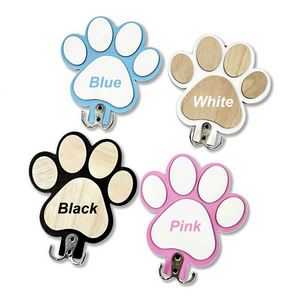 Support mural pour laisse, crochet en bois personnalisé en forme de patte de chien, organisateur de colliers pour animaux de compagnie et porte-clés - Product Image 5