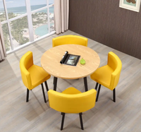 Ensemble de table et de chaises de réception simple pour la maison, petite table ronde, table de conférence pour magasin, bureau, mobilier de restaurant de loisirs