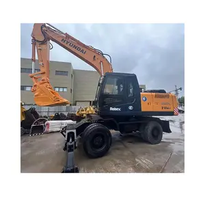 Used Hyundai210W-7 Wheel Excavator Made 21Ton for low cost and high quality for low working hour