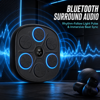 Machine de boxe musicale murale intelligente pour adultes, cible de frappe électronique ABS+PU 9 vitesses, sans impact, pour la maison, la gym, le fitness et le soulagement du stress
