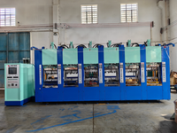 Machine automatique de fabrication de chaussures EVA Shunda, efficace, moteur 380V, télécommande intelligente, 6/8/10 positions, haute capacité 200-300
